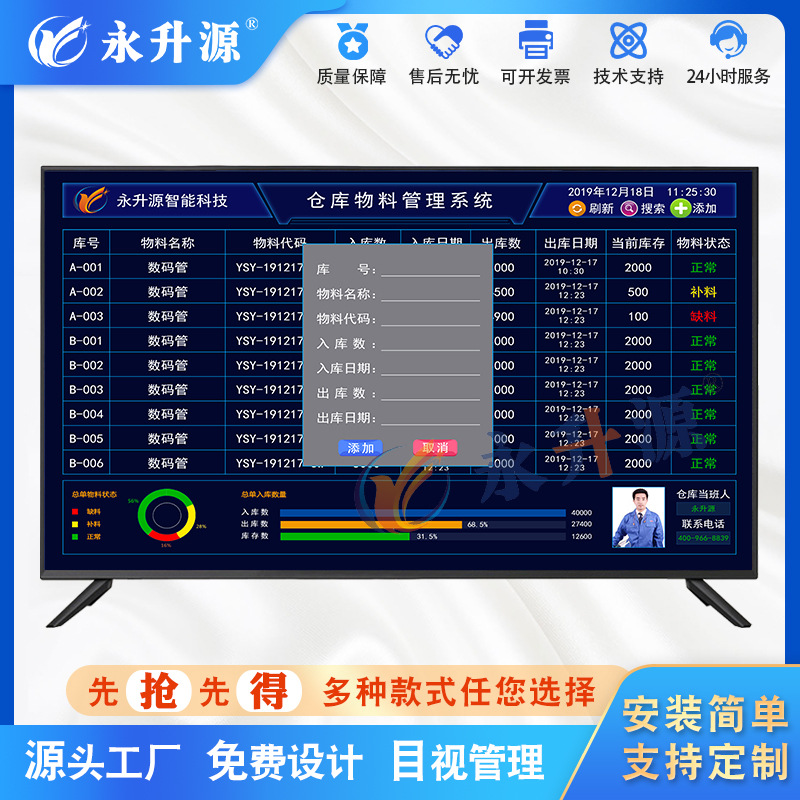 �ֿ�����ϵͳ������¼������Ԥ��WMS�����ӻ��Խ�