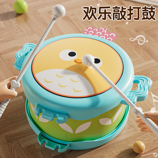 Children's Double-Sided Drum Toy Baby Educational Early Education Percussion Instrument Toy Hand Drum Music Enlightenment Cross-Border