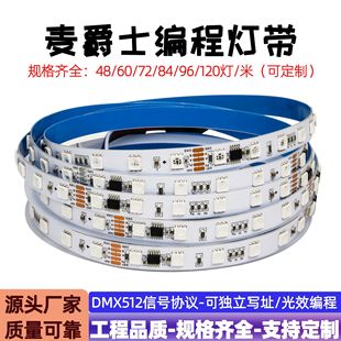 High quality 5050 magic color light strip low voltage 24V lamp beads independent writing address programmable horse running light strip Engineering light strip