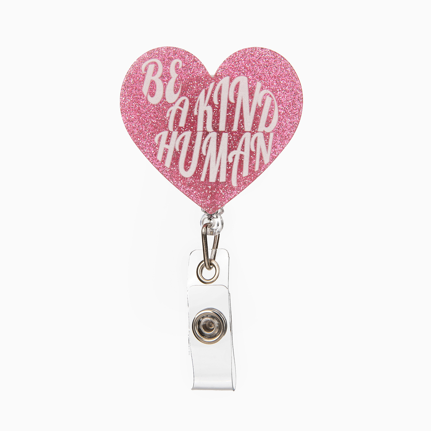 Etiqueta de etiqueta de venta caliente transfronteriza en lugar de acrílico divertido brillo clip de insignia telescópico hebilla de identificación hebilla fácil de tirar