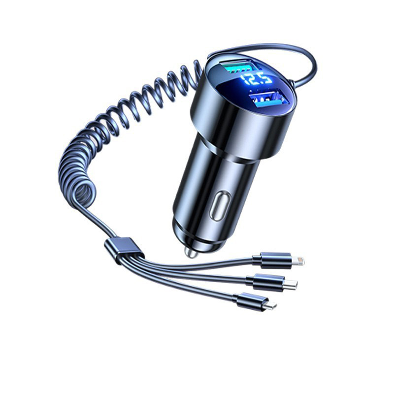 100W Super Fast Car Charger Automotive Cigarette Lighter Adapter Socket Mobile Phone Car Charger Triple Interface
