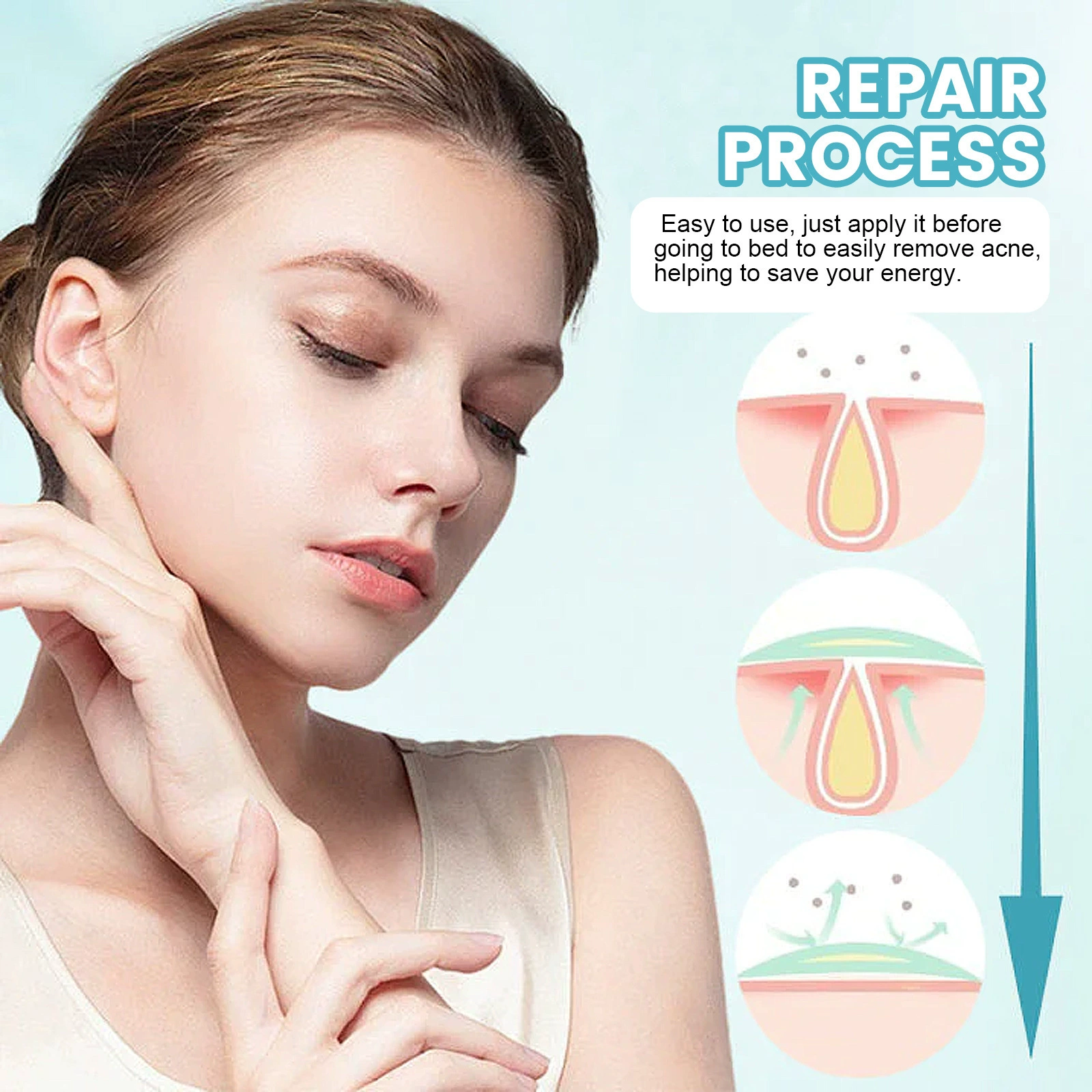 Осветляющая acne-патч OUHOE, дышащий тональный крем для лица от черных пятен, скрывает акне