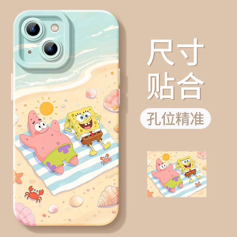 Apple 16promax 携帯電話ケース iPhone15pro かわいい 14 スポンジボブ 13 パイスター 12 漫画 11|undefined