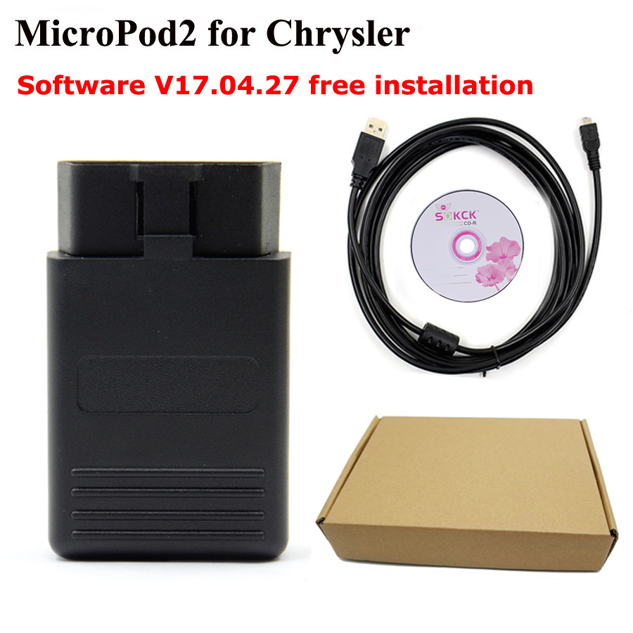 跨境热销MicroPod 2 wiTech17.04.27 OBD2 用于克莱斯勒诊断编程