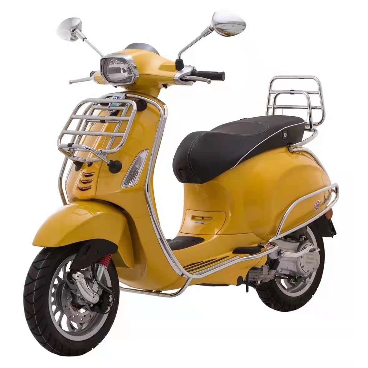 Original genuine Vespa Spring Sprint 150 GTS300 rear bumper black electroplated guardrail