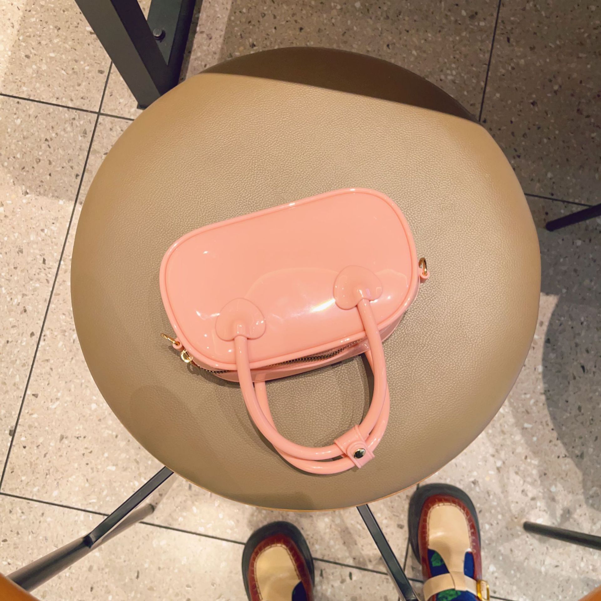 2025 New PVC jelly bag, summer candy color, single-shoulder crossbody mini bag, fashionable hand-held pillow women's bag undefined