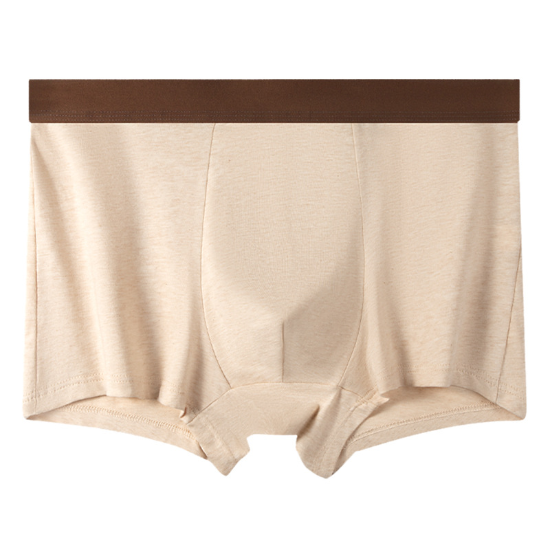 7A grado antibacteriano sin teñido algodón de color de ángulo plano pantalones interiores de hombre respirables mallas de entrepierna media cintura de los jóvenes niños quads