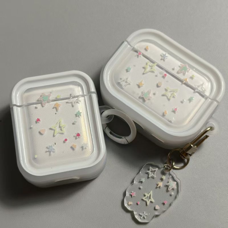 Estrellas coloridas AirPod Pro1 generación 2 generación 3 generación 4 generación Apple Bluetooth cubierta Huawei Qiang Bei 5 generación 2 auriculares cubierta