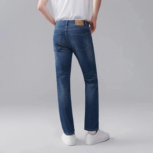 Summer and Autumn Men's Fashion Embroidered Straight Leg Jeans Loose Straight Five Pocket Simple and Comfortable Pants for Men