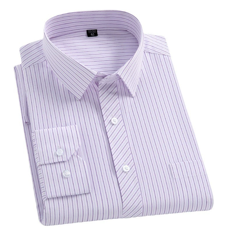 Новая весенне-осенняя новая мужская прямая рубашка большого размера с длинными рукавами, тонкая свободная повседневная рубашка без глажки, универсальная мужская рубашка