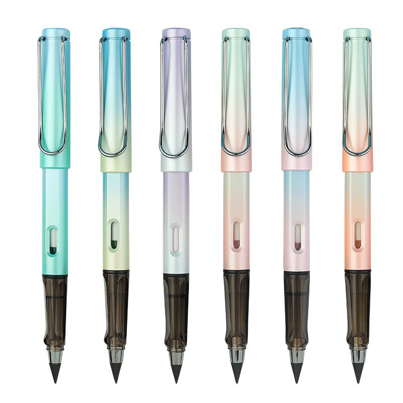 Wei Zhuang colorido gradiente negro tecnología no hay necesidad de afilar lápiz sin tinta eterna postura lápiz no puede terminar de escribir la pintura no es fácil de romper