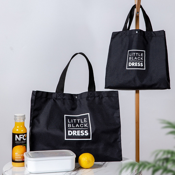 Black shopping bag for traveling