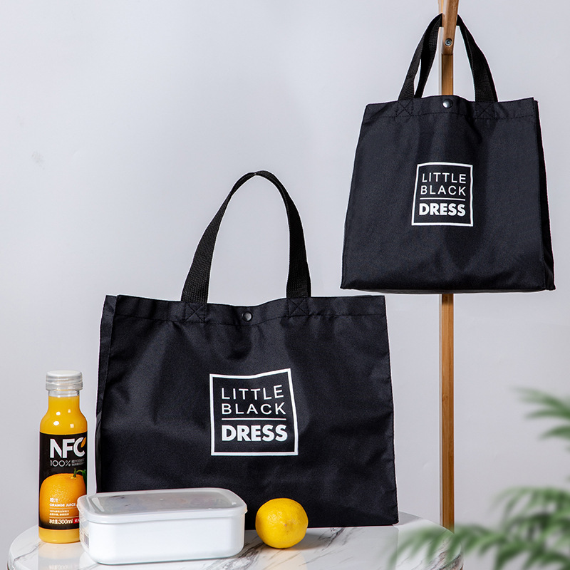 Black shopping bag for traveling