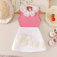 Kids clothing �羳ר��ŷ��Ůͯ�¿�Сͯ��ɫ����+��ɫ��ȹ