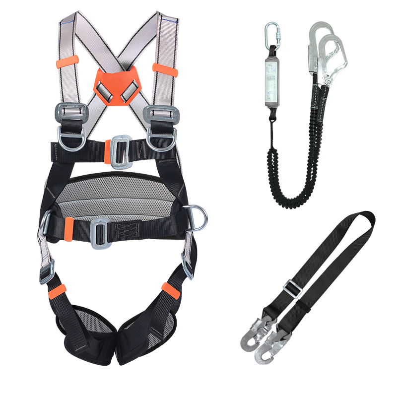 Gray and black + double rope buffer large hook + surrounding rod strap