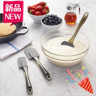 New Cross-border Hot Selling Silicone Scraper 3-piece Jam Cuisine Spatula Cream Cake Blender Kitchen Supplies