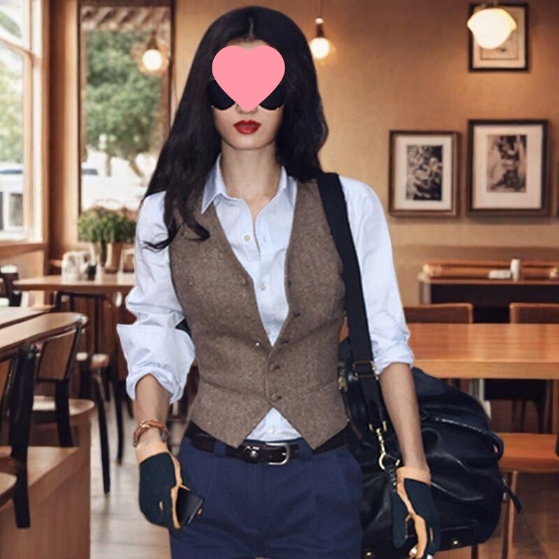 Young British-style waist sleeveless waistcoat foreign style vintage vest new slim suit vest short Young British-style waist sleeveless waistcoat foreign style vintage vest new slim suit vest short