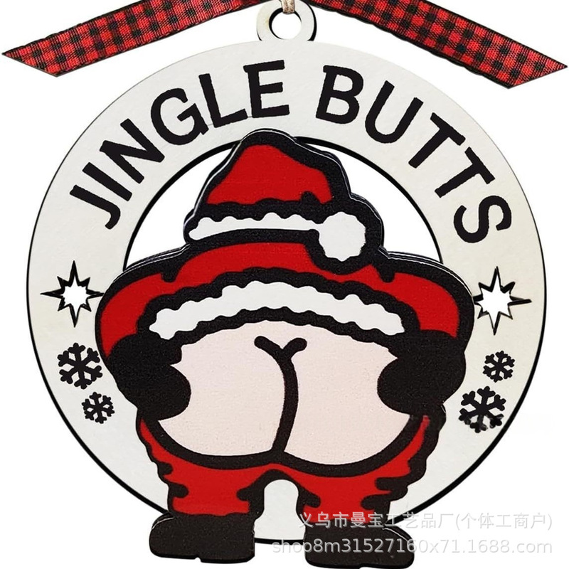 クリスマスペンダント木製ラウンド木材チップ家庭用装飾品クリエイティブクリスマスボール小道具ギフト木製工芸品|undefined