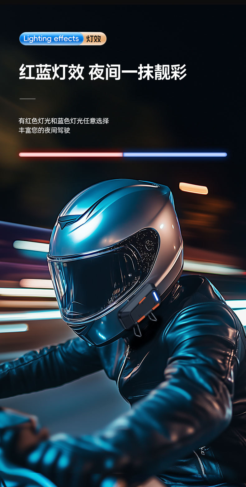 Motorcycle helmet wireless bluetooth headset driving camera recorder APP real-time video double intercom headset