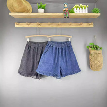 夏季薄款ins森女日系潮范日系复古可爱休闲牛仔棉短裤多巴胺穿搭