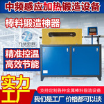 中频锻造炉铝铜铁不锈钢贵金属棒料热墩热透红冲锻打热装热取设备