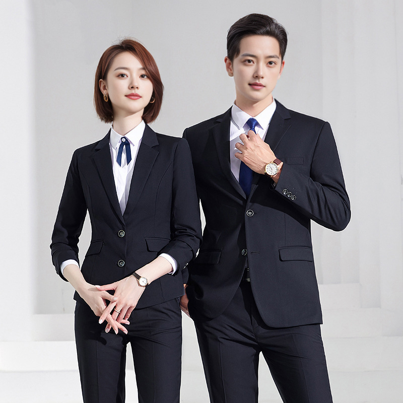 Autumn and Winter Business Formal Suits for Men and Women, Professional Slim-Fit Single-Piece Workwear Suits, In-Stock Group Purchase Factory Autumn and Winter Business Formal Suits for Men and Women, Professional Slim-Fit Single-Piece Workwear Suits, In-Stock Group Purchase Factory