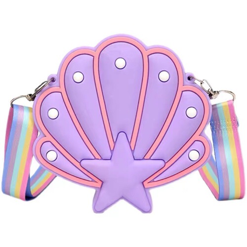Cross-border cute cartoon shell silicone bag, unisex fashion decorative purse, children's coin purse