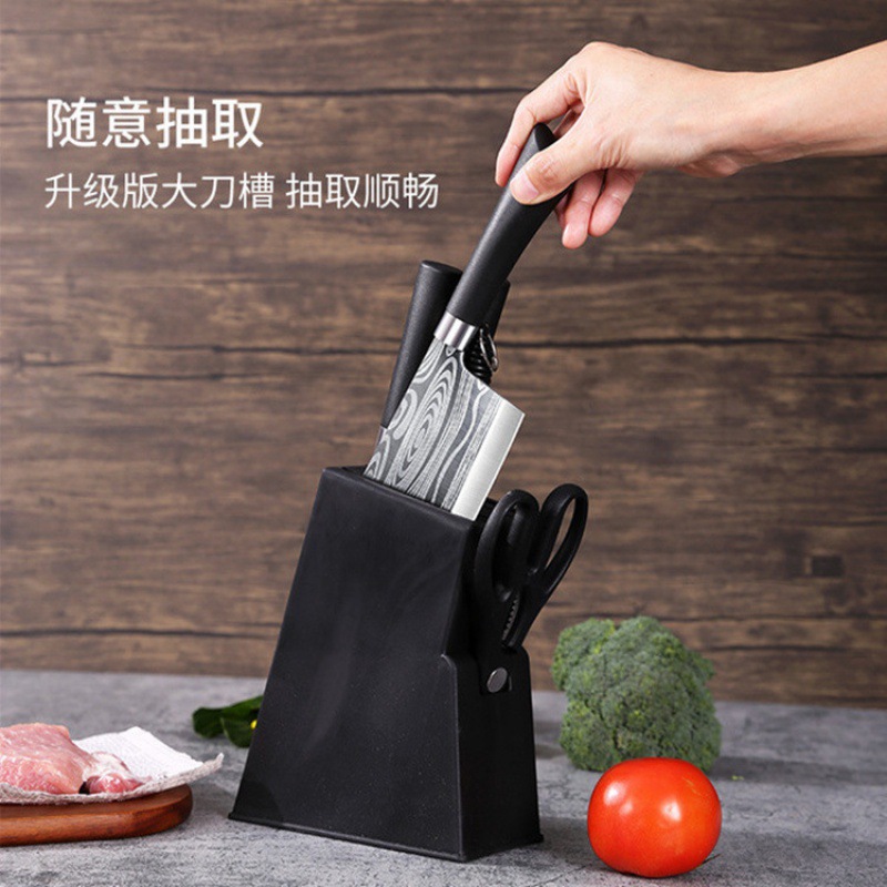 En stock cocina de cinco piezas de acero inoxidable cuchillo hogar patrón de acero cortador de hueso cuchillo de cocina cuchillo de pollo tijeras de hueso al por mayor