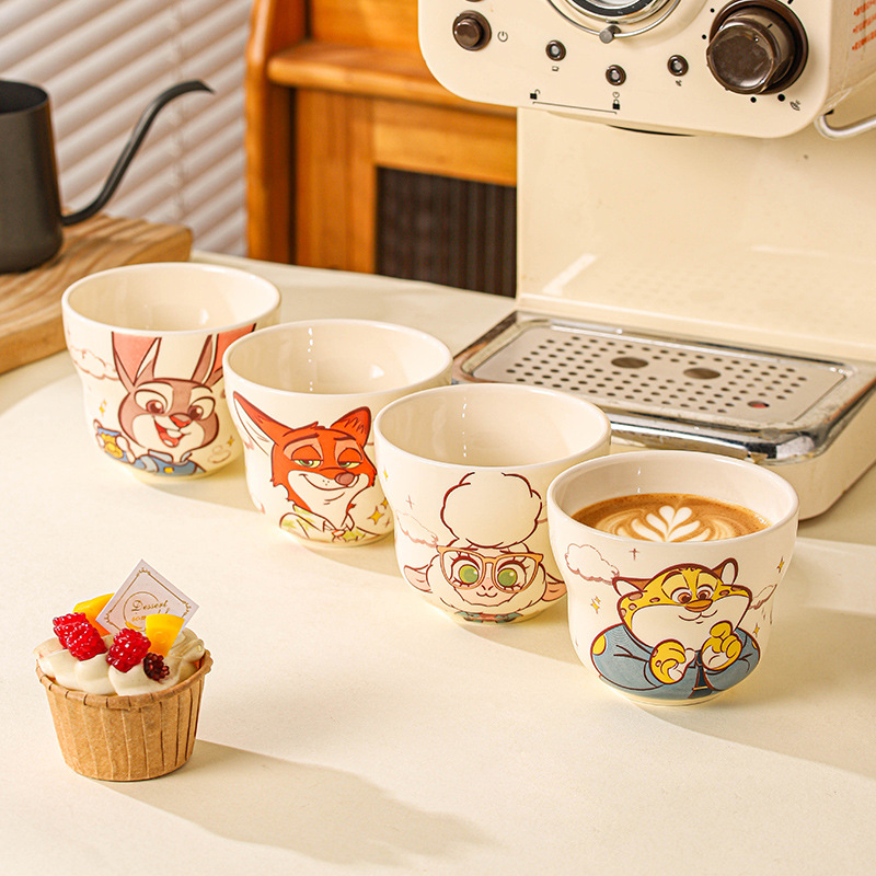 Mad Animal City Nick Leopard cop copas de cerámica para el hogar de alto valor facial de los niños nuevos copas de agua para el cumpleaños