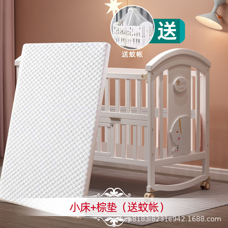 Cuna blanca europea de madera maciza