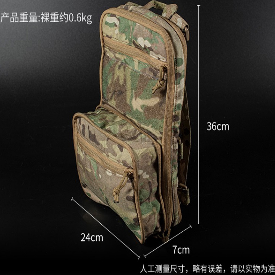 (2개) 실제 CS 전술 조끼 후방 등산 MOLLE 추가 가방 야외 등산 캠핑 매일 레저 개폐식 가방