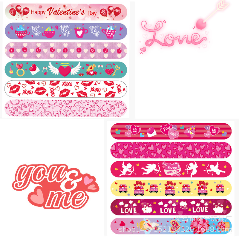 Día de San Valentín fiesta raqueta anillo pulsera Día de San Valentín raqueta anillo estudiante regalo muñeca Correa regalo Silicona