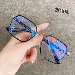 New double-beam William Chan's same style Crow anti-blue light glasses frames for men and women can be matched with color changing myopia wholesale