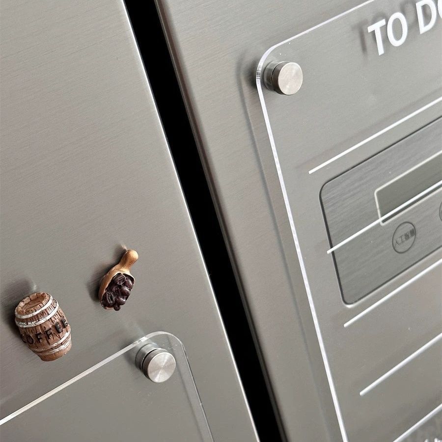 Tablero de exhibición de succión magnética Memo de acrílico que se puede borrar del tablero de mensajes de la etiqueta del refrigerador, horario semanal de puerta de hierro de entrada transparente