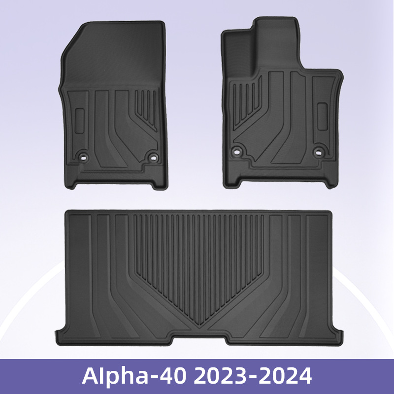 Es adecuado para Toyota Alpha - 40 combustible 2023 - 2024 timón derecho 3D todas las condiciones climáticas almohadilla de pie TPE