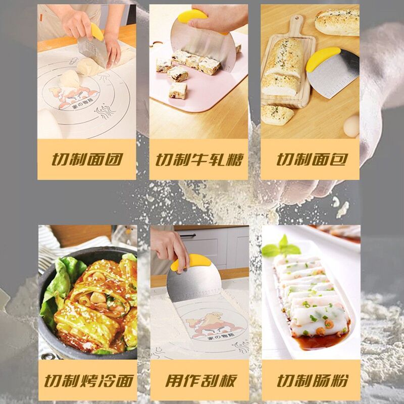 ソースメーカー ステンレス製生地カッター ノンスティックスクレーパー 小麦粉パンカッター 製麺スクレーパー シリコンマット スペシャル|undefined