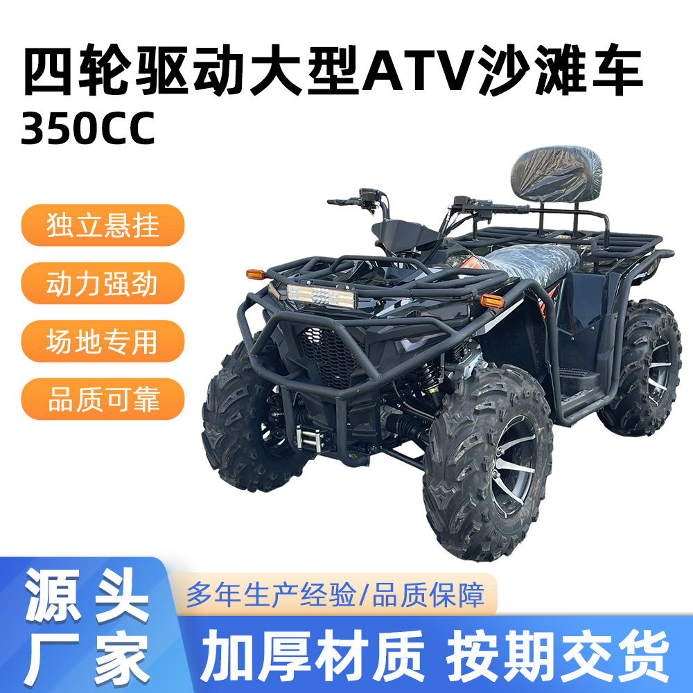 ATV de cuatro ruedas de playa, bicicleta de montaña de velocidad automática para adultos, gran vehículo todo terreno de dos tracciones de 300cc