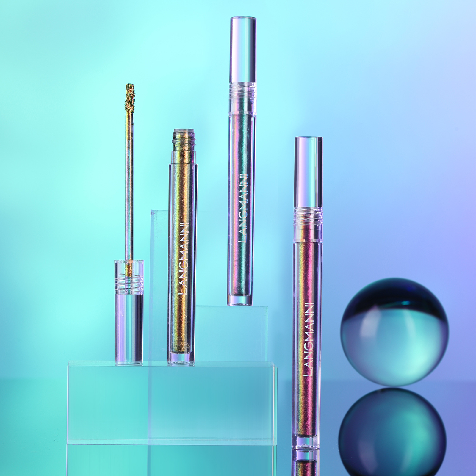 Langmanni Single Chameleon Liquid Eyeshadow shines with eyeshadow liquid eye makeup undefined