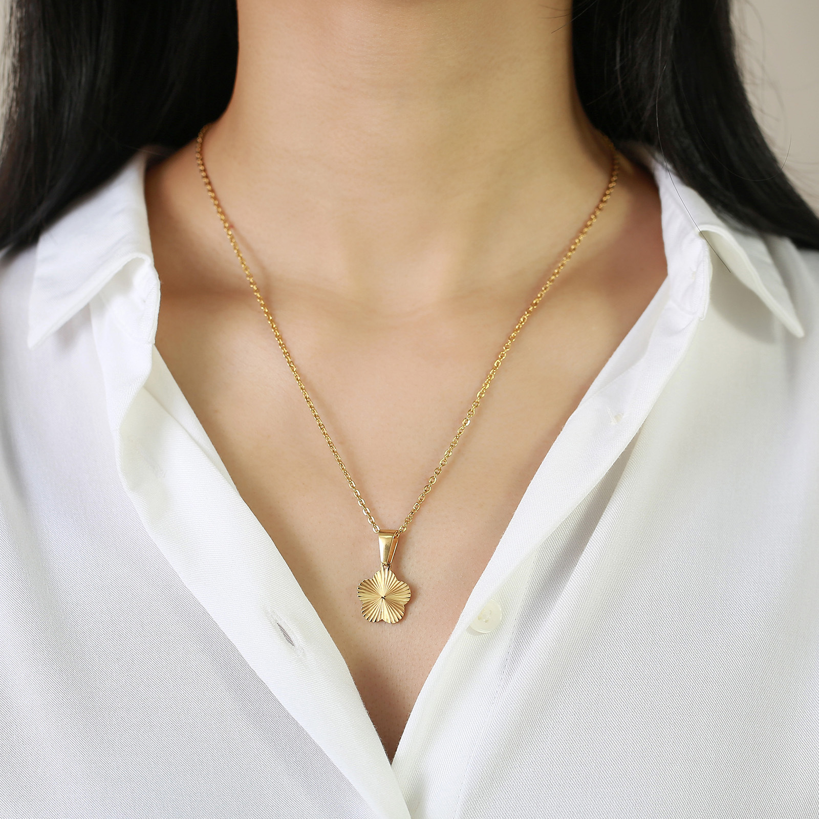 Simple Style Star Stainless Steel Plating Pendant Necklace 1 Piece