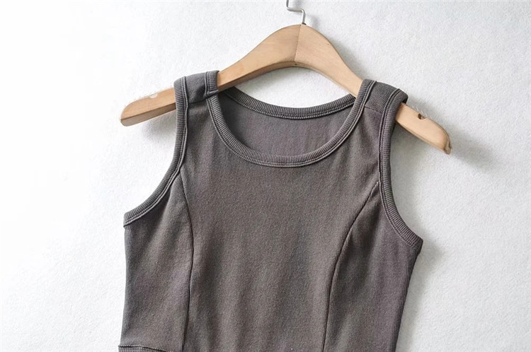round neck cropped vest NSLD27563