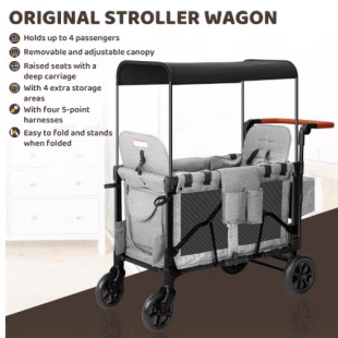 Double Stroller for Twins, Can Sit and Lie Down, High-View Children's Stroller, Special High-View Stroller for Twins