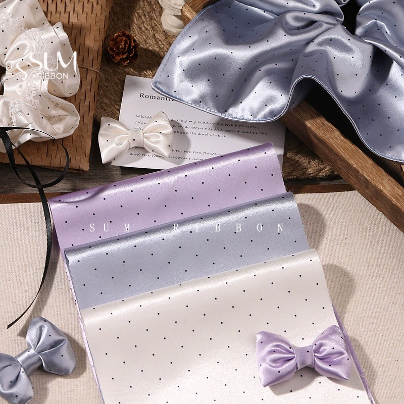 Glossy cloth, hair accessory with bow handmade, DIY