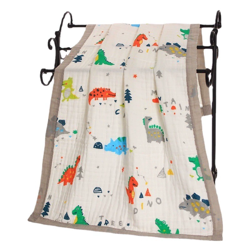 Gaomi 70*140 см шестислойное Марлевое полотенце из чистого хлопка, банное полотенце, промытое хлопковое детское банное полотенце с мультяшным принтом