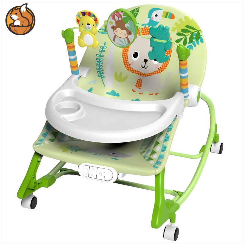 Cross-Border Baby Multifunctional Sliding Dining Tray Rocking Chair Newborn Educational Leisure Recliner Soothing Rocking Chair Dining Chair