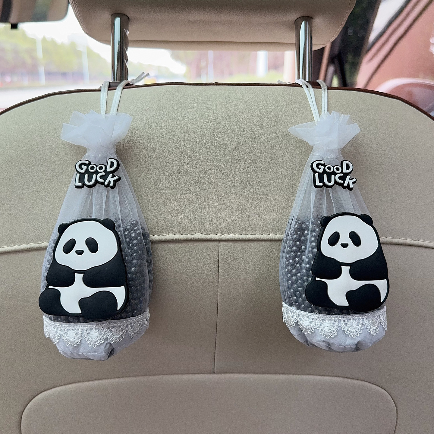 Aktiv kömürlü qoxu uducular, Aika Activated Carbon Car - panda-bamboo-charcoal-bag-2pcs