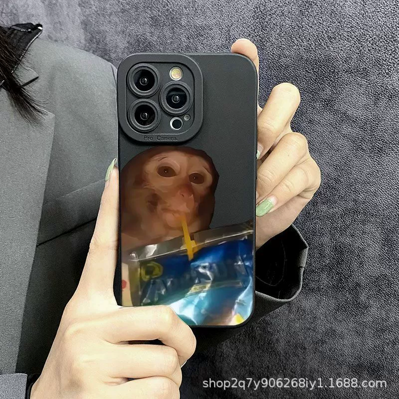 Чехол для iPhone 11–17 (включая Pro/Pro Max), принт обезьяны S677, тонкий защитный чехол