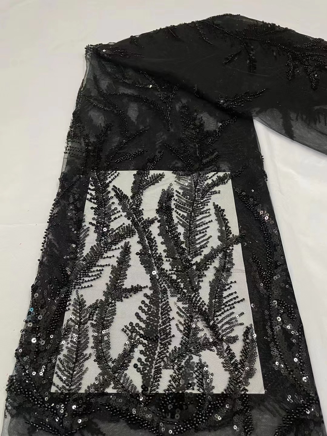Boda sirena vestido de noche brillante tela bordada lentejuelas colores desordenado tatuaje bordado transparente malla encaje JX2435