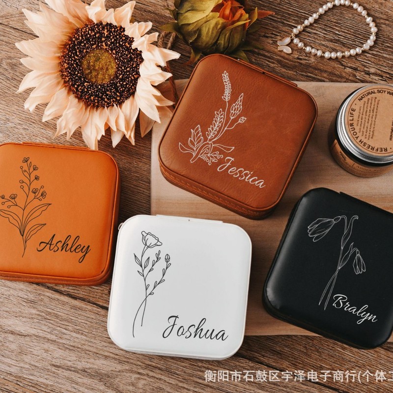 Etsy Xiyin TUMU クロスボーダーカスタマイズロゴヨーロッパとアメリカの人気の PU スクエアジュエリーボックスジュエリーボックスバレンタインデーギフト|undefined