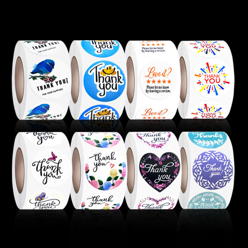 Thank you sticker, thank you sticker factory 1 inch 2.5CM gift wrapping decoration sealing sticker