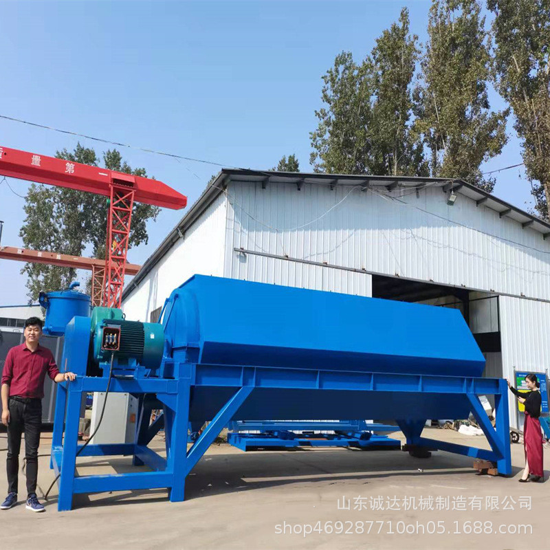 5米长加厚钢板六角滚筒研磨机 火烧铁件除锈翻新抛光机